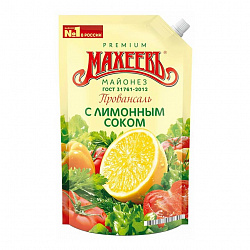 Майонез МАХЕЕВЪ Провансаль с лимонным соком 67% доз 200мл/20шт