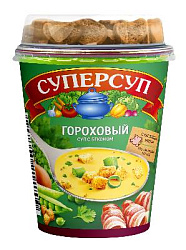 Суперсуп Гороховый с беконом+гренки (шт)