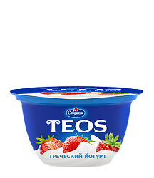 Йогурт густой TEOS Клубника 2% п/ст 140гр/6шт
