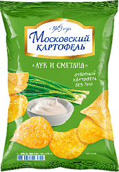 Чипсы Московский картофель со вкусом лука и сметаны 70гр/12шт 2601745