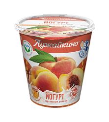 Йогурт 2,5% Персик ТМ "Лужайкино" 290гр*12шт (СТАКАН)